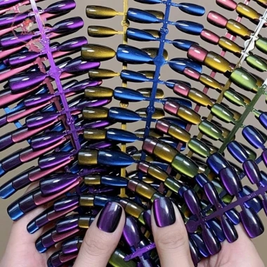 AACAR 30 chiếc mắt móng tay gradient handmade bấm vào, ngắn đầu full cover hoa 3 AACAR 30 chiếc mắt móng tay gradient handmade bấm vào, ngắn đầu full cover hoa 3