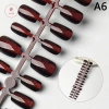AACAR 30 chiếc mắt móng tay gradient handmade bấm vào, ngắn đầu full cover hoa 9