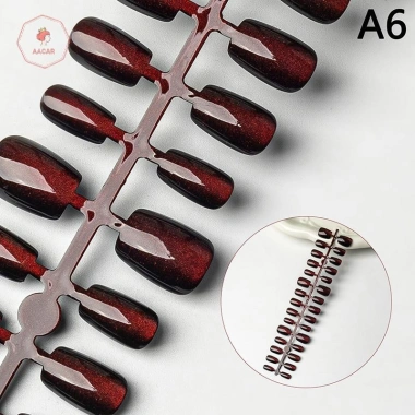 AACAR 30 chiếc mắt móng tay gradient handmade bấm vào, ngắn đầu full cover hoa