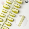 AACAR 30 chiếc mắt móng tay gradient handmade bấm vào, ngắn đầu full cover hoa 10