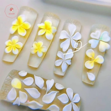 AACAR 3D Silicone Hoa Móng Tay Khắc Khuôn Hibiscus Nail Art Trong Suốt - 30.934₫ 2