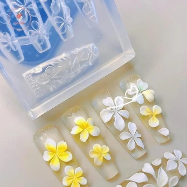 AACAR 3D Silicone Hoa Móng Tay Khắc Khuôn Hibiscus Nail Art Trong Suốt - 30.934₫ 3