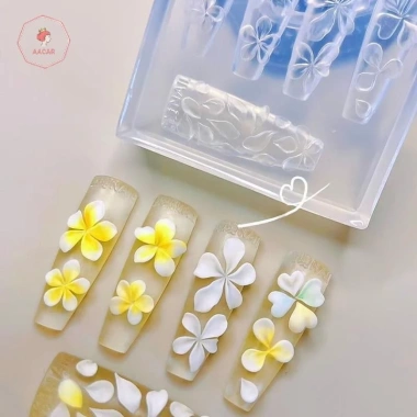 AACAR 3D Silicone Hoa Móng Tay Khắc Khuôn Hibiscus Nail Art Trong Suốt - 30.934₫ 4
