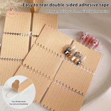 AACAR 60/66 Chiếc Giả Móng Tay Suốt Dính Băng Keo Acrylic Dụng Cụ Nghệ Thuật Hiển Thị