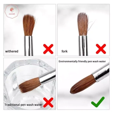 AACAR Bàn chải tẩy nhờn nhanh 30/60ml - Dụng cụ làm sạch acrylic UV gel