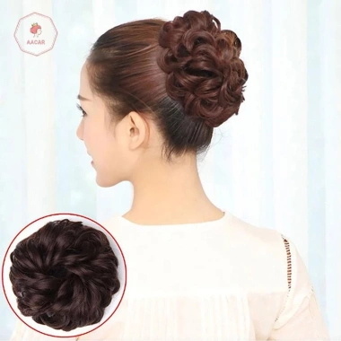Aacar Bun Tóc Giả Đuôi Ngựa Nối Dài Co Giãn Scrunchie Sóng Xoăn - Giá 23.004đ 3 Aacar Bun Tóc Giả Đuôi Ngựa Nối Dài Co Giãn Scrunchie Sóng Xoăn - Giá 23.004đ 3