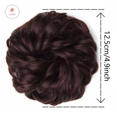 Aacar Bun Tóc Giả Đuôi Ngựa Nối Dài Co Giãn Scrunchie Sóng Xoăn - Giá 23.004đ