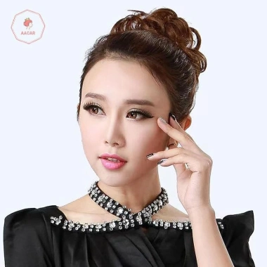 Aacar Bun Tóc Giả Đuôi Ngựa Nối Dài Co Giãn Scrunchie Sóng Xoăn - Giá 23.004đ