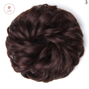Aacar Bun Tóc Giả Đuôi Ngựa Nối Dài Co Giãn Scrunchie Sóng Xoăn - Giá 23.004đ