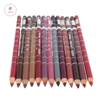 Aacar Bút Kẻ Môi Gỗ Chống Thấm Nước Lady Dài Lasg Lip Liner Pencil - Chuyên Nghiệp, Bền Màu