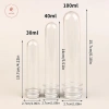 AACAR Chai ống nghiệm PET 30/40/100ml – Nhựa trong suốt, nạp lại cho mặt nạ giấy, bảo quản kẹo, giá 17.160₫ 3