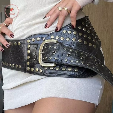 AACAR Đai Punk Đinh Tán Cá Tính - Thắt Lưng Nữ Dạo Phố, Phụ Kiện Thời Trang 2
