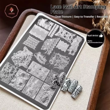 AACAR Dụng Cụ Làm Móng Nail Stamping Wave Line Thép Không Gỉ Hình Ảnh DIY Stencil Mẫu tem Giá Ưu Đãi 66.990đ