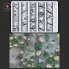 AACAR Flowers 3D Cong Móng Tay - Khuôn Lily Of The Valley & Hoa Sen DIY Trong Suốt Trang Trí Nghệ Thuật