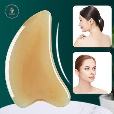 Aacar Gua Sha Board mỏng siêu mịn Bộ dụng cụ mát xa mặt body giá ưu đãi 22.800 VND