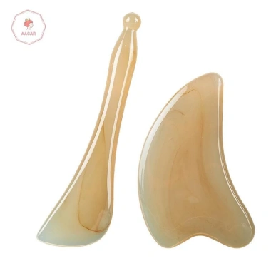 Aacar Gua Sha Board mỏng siêu mịn Bộ dụng cụ mát xa mặt body giá ưu đãi 22.800 VND