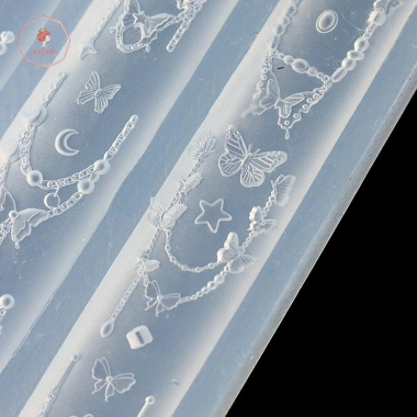 AACAR Khuôn Silicone DIY Móng Tay Hạt Dây Xích Khắc Nơ - Trang Trí Lập Thể 31.213₫ 5