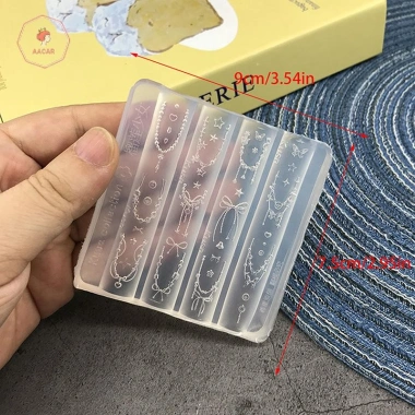 AACAR Khuôn Silicone DIY Móng Tay Hạt Dây Xích Khắc Nơ - Trang Trí Lập Thể 31.213₫ 6