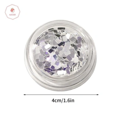 Aacar Lọ Vuông Bạc Lấp Lánh - Trang Sức Móng Tay Tối Giản, Ánh Sáng, 28.050 VND 5