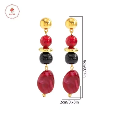 AACAR Mặt Dây Chuyền Bông Tai Bo Hemian Hình Học Acrylic Nhựa Giọt Nước Quà Tặng Giá 64.460