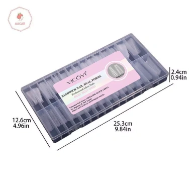 AACAR Sandwich Dual Nail Forms 240 chiếc 15Size - Mở rộng nhanh, 3D Ellipse, Khuôn dưới cùng, Giá ưu đãi 104,170₫ 6