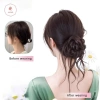 AACAR Sợi Chịu Nhiệt Tự Nhiên Xoăn Sóng Bun Nữ và Bé Gái - Tiệc Cưới và Hàng Ngày 5