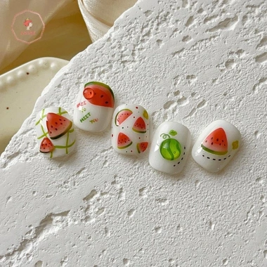 AACAR Tấm Dưa Hấu Móng Tay DIY Miếng Dán Tự Dính Trang Trí Mùa Hè Salon Quà Tặng 6