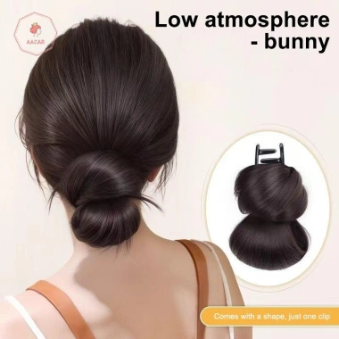 AACAR Thắt Lưng Thấp Bun Tóc Giả Kẹp Nữ Tự Nhiên Hoa Bud Lông Tơ Giá 31.455 VND
