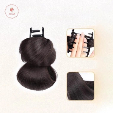 AACAR Thắt Lưng Thấp Bun Tóc Giả Kẹp Nữ Tự Nhiên Hoa Bud Lông Tơ Giá 31.455 VND
