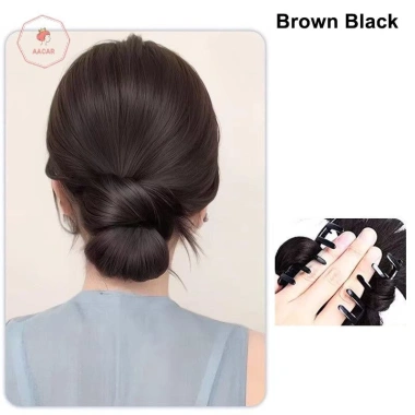 AACAR Thắt Lưng Thấp Bun Tóc Giả Kẹp Nữ Tự Nhiên Hoa Bud Lông Tơ Giá 31.455 VND
