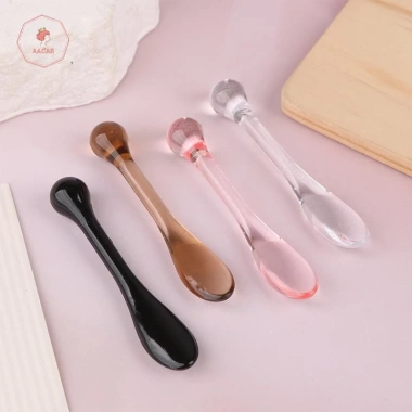 AACAR Thìa Acrylic 1/3 Bộ Hộp Đựng - Dụng Cụ Làm Đẹp, Phù Hợp Mặt Nạ Kem Bùn 2