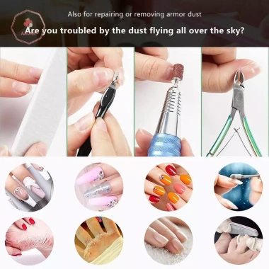 AACAR USB Nail Dust Collector Máy hút bụi móng tay di động, công suất mạnh, tiếng ồn thấp, bộ lọc quạt, giá 191.840₫ 6