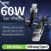Acer Cáp USB A sang USB C 20W truyền dữ liệu 480Mbps dây bện nylon sạc nhanh tương thích iPhone15/16/17, laptop, iPad, Samsung S24, điện thoại, máy tính, ô tô 100k 6