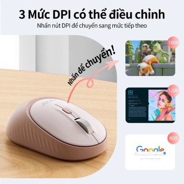 Acer Chuột Không Dây Im Lặng 2.4G + Bluetooth 5.2 3 DPI Plug & Play Giá 289k 3
