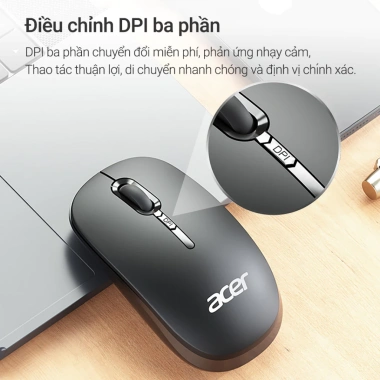 Acer Chuột Không Dây M153 Mute Mouse DPI Điều Chỉnh 3 Tốc Độ 2.4G Giá 109.000₫