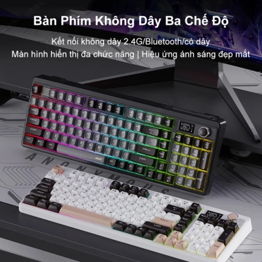 Acer OKW 222 Bàn Phím Gaming RGB Không Dây 3 Chế Độ Bluetooth và 2.4GHz, Giá 599k 2