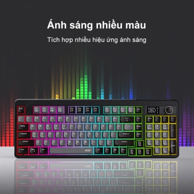 Acer OKW 222 Bàn Phím Gaming RGB Không Dây 3 Chế Độ Bluetooth và 2.4GHz, Giá 599k 6