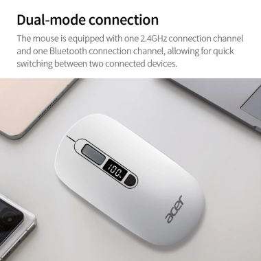 Acer OMR060 Chuột Không Dây Bluetooth + 2.4G 4 DPI Nhẹ Nhàng Pin 35h - 199.000₫