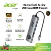 Acer USB C HUB 7 trong 1 4K 60Hz 100W PD 5Gbps 2 USB A 3.1 SD Card Reader iPhone 17/16/15 MacBook Pro iPad - 249.000 VND