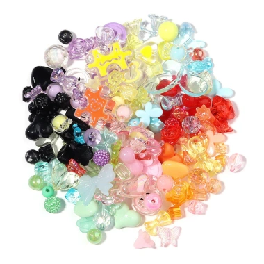 Acrylic 50g Ngẫu Nhiên Hỗn Hợp Hoạt Hình Lỏng Hạt Tự Làm Dây Buộc Đính Cườm phụ kiện 5