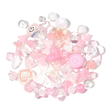 Acrylic 50g Ngẫu Nhiên Hỗn Hợp Hoạt Hình Lỏng Hạt Tự Làm Dây Buộc Đính Cườm phụ kiện 8