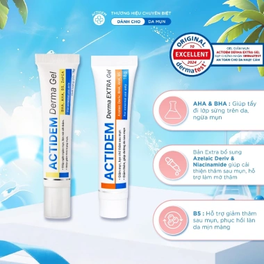 Actidem Derma Gel 18gr - Gel giảm mụn nhanh, trị hiệu quả, giá chỉ 105.000đ Actidem Derma Gel 18gr - Gel giảm mụn nhanh, trị hiệu quả, giá chỉ 105.000đ