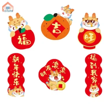 Acutuna 6 miếng Tủ lạnh nam châm Trung Quốc Đề can Tết Nguyên Đán, giảm giá 64.900 VND (giá gốc 80.476 VND)