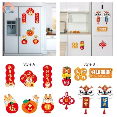 Acutuna 6 miếng Tủ lạnh nam châm Trung Quốc Đề can Tết Nguyên Đán, giảm giá 64.900 VND (giá gốc 80.476 VND)