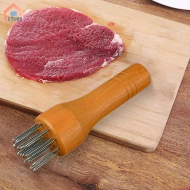 Acutuna Thịt Làm Mềm 14.5cm Nhỏ Gọn Tay Cầm Gỗ Cho Heo, Bít Tết, Cá Bò - 78.100₫ 2