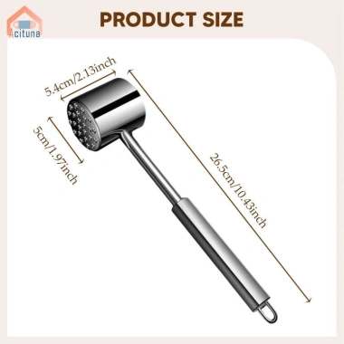 Acutuna Thịt Tenderizer Mallet Bít Tết - Dụng Cụ Làm Dịu Thịt, Nhà Bếp, Giá 192.500₫ 4