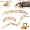ADAMESUO Hamster Leo Thang - Cầu treo, hàng rào gỗ uốn cong, lồng môi trường sống cho hamster, chinchilla