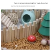 ADAMESUO Hamster Leo Thang - Cầu treo, hàng rào gỗ uốn cong, lồng môi trường sống cho hamster, chinchilla 4