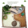 ADAMESUO Hamster Leo Thang - Cầu treo, hàng rào gỗ uốn cong, lồng môi trường sống cho hamster, chinchilla 6