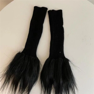 ADAMESUO Leg Warmers Plush Lolita Patchwork Dệt Kim Co Giãn Ấm Lên Chân Y2K Nữ 65.772₫ 10